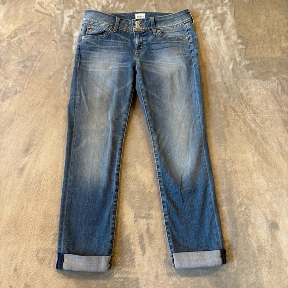 Hudson Ginny Straight Ankle w/Cuff Classic Blue Denim Wmn’s Jeans Sz 28 - Picture 1 of 10